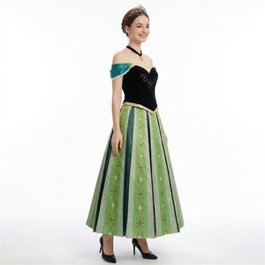 Costume da Principessa Frozen per Halloween, Abito da Incoronazione di Anna, Taglia S-XXL - Product Image 2