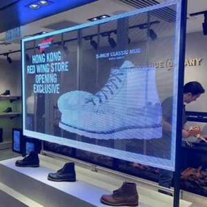 Pantalla LED Transparente de Alta Luminosidad para Cortinas Inteligentes, Pantalla LED Profesional Delgada para Publicidad en Exteriores - Product Image 6