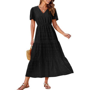 Robe décontractée d'été de style occidental de qualité supérieure, écologique, respirante, pour femmes, vente en gros, lavable pour tous les jours - Product Image 1