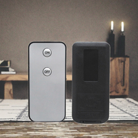 Télécommande IR universelle ON/OFF à 2 touches, code fixe, pour bougie LED (plastique et silicone)