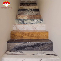 Personnalisation de la couleur et du design des escaliers, escaliers en marbre de luxe pour villa, hôtel, boutique, marches d'escalier en granit pour extérieur