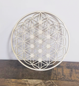 Parete Art decoro in legno con disegno intagliato Vintage artigianato in legno segni di placche di vita del fiore per la decorazione della parete - Product Image 2
