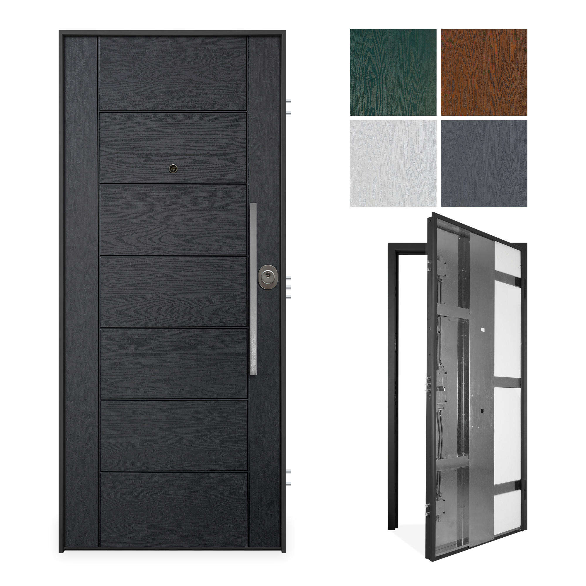 Int: White, Ext:White/Grey/Walnut/Green