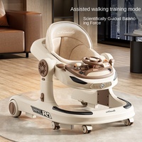 Marche-bébé pliable léger, anti-retournement, multifonctionnel, chariot d'apprentissage de la marche pour tout-petits