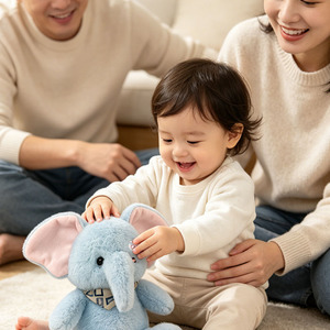 Juguete de Peluche de Elefante Interactivo EPT con Música Relajante y Ritmo de Piano, Animal de Peluche Sensorial Musical, Regalo para Bebés - Product Image 5