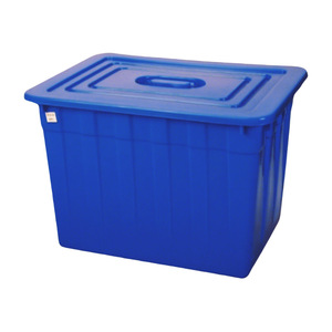 Réservoir d'eau en plastique blanc 300L avec couvercle, conteneur de stockage pour aquaculture - Product Image 2
