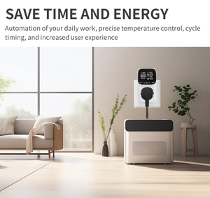 冰箱水产养殖用数字温度控制器插座恒温器BR插头220V，带定时器开关加热冷却 - Product Image 4