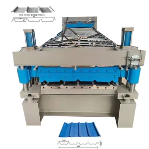 Double Layer Galvanized Tile Ibr Trapezoid Roofing Sheet Making Roof Tile Iron Sheet Roll Forming Machine