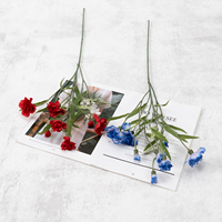 Fleurs artificielles en soie rose multi-têtes, type Gypsophile et Œillet, fausses plantes décoratives Kawaii pour mariages, chambres et dressing