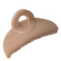 Chignon coréen demi-lune fait main, couleur thé au lait, minimaliste et moderne, pour femme, polyvalent, haut de gamme, en forme de dos de requin