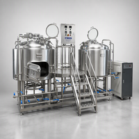 Système de brasserie 5BBL à 3 cuves, ligne de brassage de 500 litres, pour le marché européen