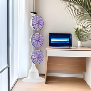 360 độ dao động người hâm mộ hộ gia đình phòng ba đầu miễn phí đứng điện thông minh quạt lưu thông không khí - Product Image 3