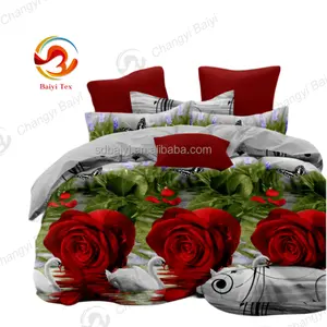 Grosir potongan harga 3d gaya cetak poliester selimut penutup Set tempat tidur untuk desain kustom Afrika mewah dari pemasok Cina