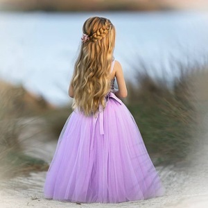 Vêtements pour bébés en gros, robes longues de style princesse pour filles, robe de demoiselle d'honneur pour soirée et mariage - Product Image 2
