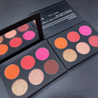 Palette de fard à joues, de contour et d'enlumineur 6 teintes, personnalisable avec logo, non-cakey, longue tenue, cosmétique, vente chaude