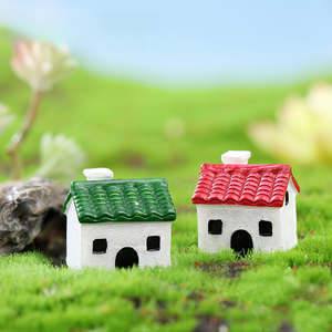 Figuras de Casas en Miniatura, Juego de Cabañas con Techo de Tejas de Resina para Jardín de Hadas y Decoración de Micropaisajes - Product Image 2