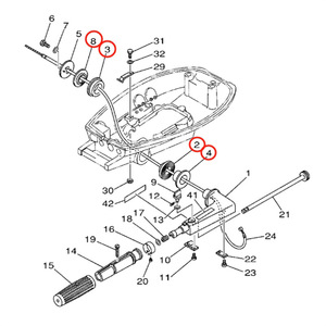Douille de commande d'accélérateur pour moteur hors-bord Yamaha 6E0-42129-02 6E4-42129-00 pour moteurs 2 temps de 4-5 CV - Product Image 2