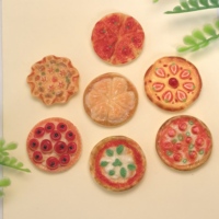 100 Piezas de Pizza de Imitación para Manualidades, Decoración de Bodas, Álbumes de Recortes, Decoración de Teléfonos, Figuras para el Hogar, Manualidades de Resina