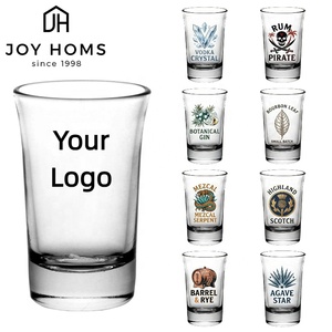 Petits verres à shot avec logo, verres à shot promotionnels en gros, verres à shot imprimés avec un design personnalisé, souvenir de voyage personnalisé, 30 ml, 50 ml - Product Image 1