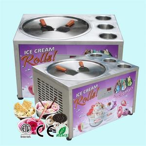 Máquina de Helados Kolice ETL de 45 cm, Mini Máquina de Helados de Mesa con 3 Tanques para <span class=keywords><strong>Tacos</strong></span> Enrollados y Helados Batidos - Product Image 1