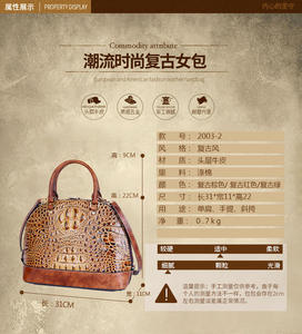Sac à main Andong pour femmes et filles, en cuir de vache véritable, sac à bandoulière tendance, sac à main rétro - Product Image 5