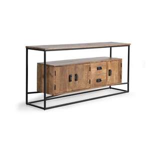 New Arrival <b>Solid</b> <b>Wood</b> Coffee <b>Table</b> Set of 2 Multi-Storage Handmade Rustic Modern Design Iron Frame for Living Room Furniture - Product Image 1