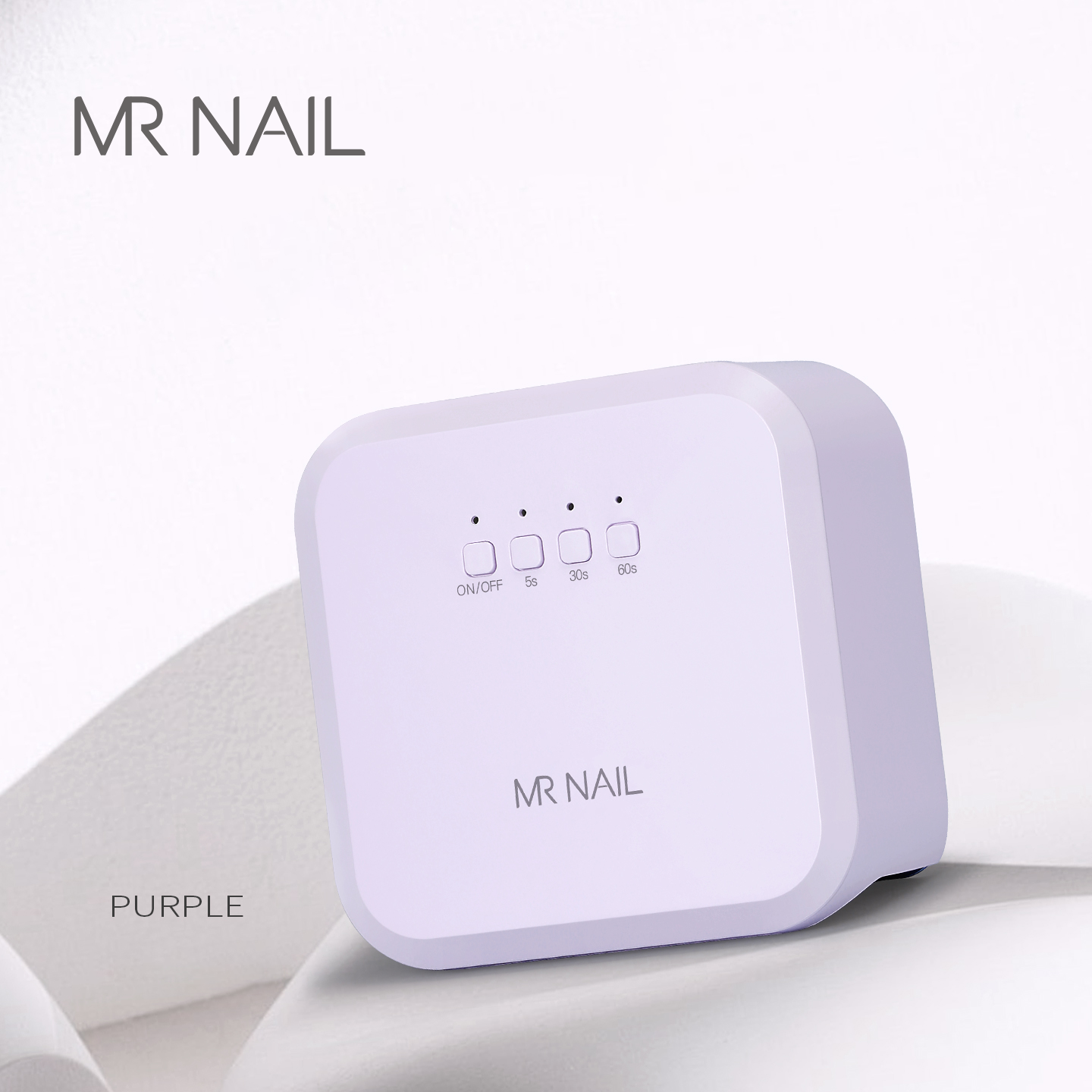 MR NAIL Quick-Drying UV Small square LampBubble Purple LED Phototherapy Nail Art Tool Mini Plug-In Manicure Lamp