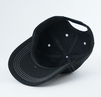 Casquettes de baseball en coton noir personnalisées à 6 panneaux du fabricant Yukaihe, entièrement brodées avec logo brodé