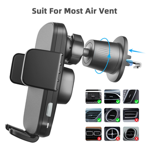 Chargeur de téléphone portable à <span class=keywords><strong>induction</strong></span> 2 en 1 Support de chargeur de voiture sans fil 15W Support de téléphone pour bouche d'aération de voiture à charge rapide - Product Image 4