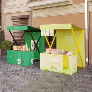 Outdoor Metalen Display Staat Verplaatsbaar Flexibel Ontwerp Eco-Vriendelijke Traditionele Stijl Voor Foodcourts Winkelcentra - Product Image 4