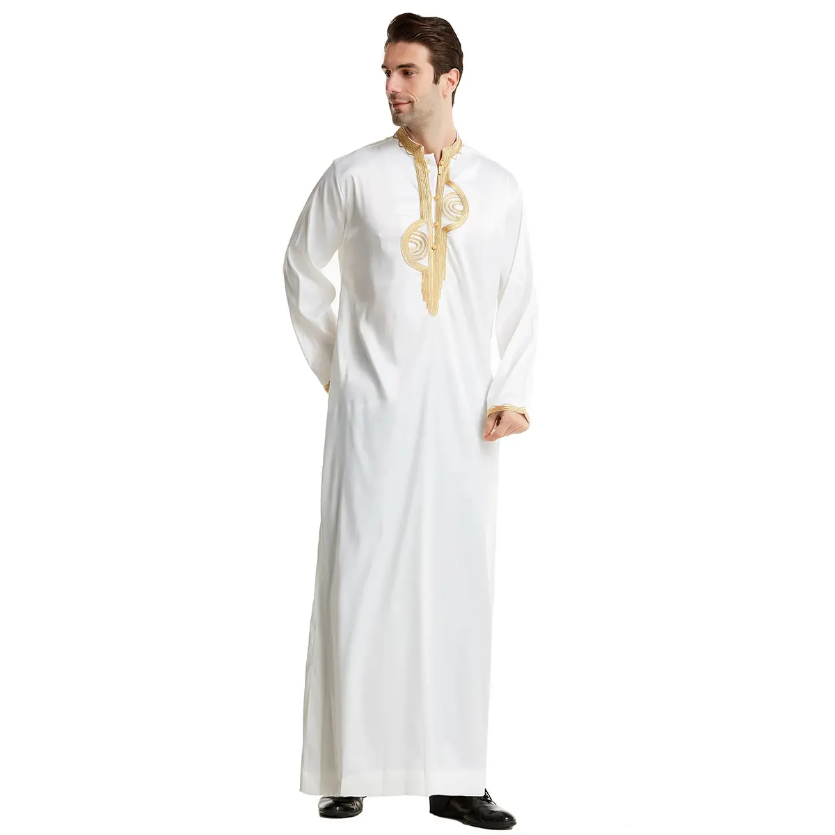 2023 bas prix broderie abaya turquie hommes abaya longues robes islamiques pour vêtements africains homme dashiki en gros