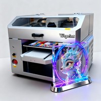 Impresora UV de Cama Plana de Gran Formato para Vidrio, Madera, PVC, Cuero, Acrílico - A3UV para Impresión de Tubos Flexibles y Facturas con Dos Cabezales