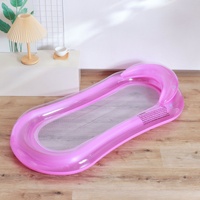 Chaise longue flottante gonflable de maille de PVC respirable de couleur de dégradé simple nouveau jouet d'eau de plage pour des enfants