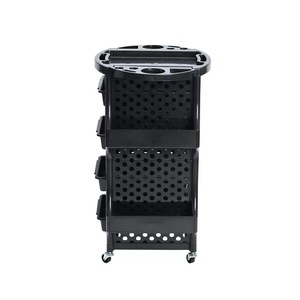 Carrito de Peluquería de Cinco Niveles con Diseño Minimalista, Color Negro, para Salón de Belleza, Carrito para Herramientas de Peluquería - Product Image 1