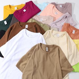 T-shirt à manches courtes en coton peigné pur, coupe ample, épaules tombantes, style américain, tendance, marque tendance - Product Image 2