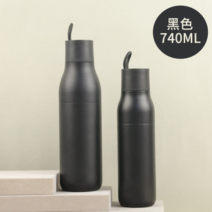 Outdoor Minimalist American Style Stainless Steel Vacuum Insulated <b>Bottle</b> Lid Leak-proof 24-hour Preservation Two-color Design - Product Image 4