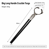Pinces de 2kg/4kg/5kg/6kg/8kg pour manipuler les creusets de fusion, pinces en acier inoxydable, outils de moulage de bijoux, pinces à creusets