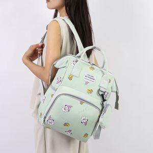 New Cartoon Diaper Bags <b>Large</b> <b>Capacity</b> Baby Supplies Storage Bag 2Pcs Set Mommy <b>Backpack</b> - Product Image 4