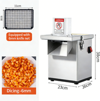 Cortadora Eléctrica Comercial de Verduras, Patatas y Frutas, Rebanadora y Trituradora de 200W 220V para Restaurantes y Servicios de Catering en Boston