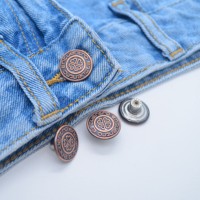 Botón de cobre para Vaqueros, vástago de latón personalizado, Metal lavable ecológico, Al Snap, 100 Uds. Para Vaqueros, chapado en Metal