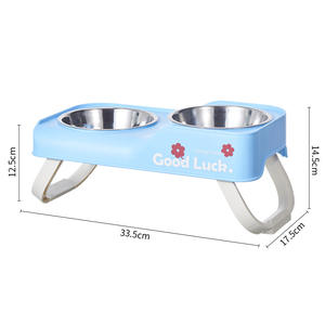 Tigela Elevada Dobrável 2 em 1 de Aço Inoxidável com Suporte para Cães e Gatos, Recipiente para Água e Comida - Product Image 6
