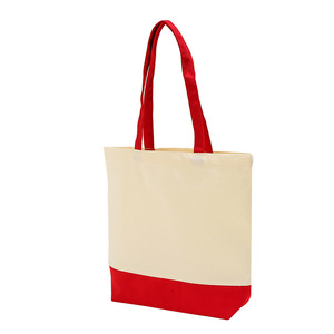 Custom Eco Friendly Reusable <b>Shopping</b> <b>Bag</b> Simple Blank Spliced Canvas Tote <b>Bag</b> Durable Cotton <b>Bag</b> - Product Image 2