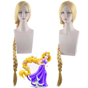 Perruque queue de cheval tressée blonde de 48 pouces, vente en gros, perruque synthétique extra longue, princesse <span class=keywords><strong>Raiponce</strong></span> et prince Flynn Ryder, perruque de cosplay d'anime - Product Image 3