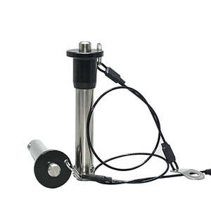 Goupille à bille en acier inoxydable, système de fixation rapide à poussoir avec anneau porte-clés, finition polie - Product Image 2