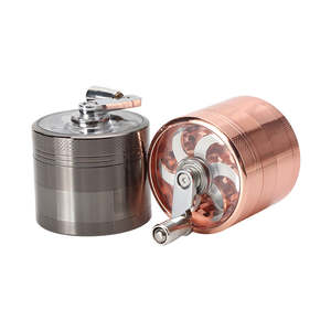 Molinillo de Tabaco Metálico Manual con Manivela, Triturador de Hierbas y Especias de Acero Inoxidable Personalizado - Product Image 4