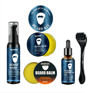 Bálsamo para Barba 100% Orgánico de Primera Calidad, Venta Caliente, Marca Privada, MOQ Bajo, <span class=keywords><strong>Kit</strong></span> de Cuidado de Barba para Hombres, Refrescante y Estimulante del Crecimiento - Product Image 1