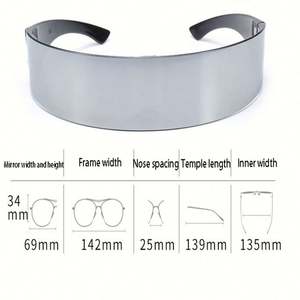 Gafas de Sol Retro al por Mayor para Hombre y Mujer, Multicolores, Punk, sin Montura, Góticas, Steampunk, para Fiesta - Product Image 6