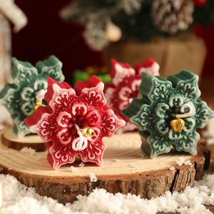 Bougie en cire de soja en forme de flocon de neige, aromathérapie, thème de Noël, pour la décoration de fête et de table en intérieur - Product Image 1