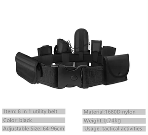 Fábrica personalizada 8 juegos de cinturón táctico deber Modular cinturón de utilidad equipo al aire libre Nylon Molle bolsa cómoda funda de lona - Product Image 6