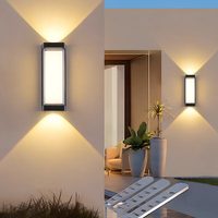 Lampe murale en aluminium et verre, étanche, moderne, minimaliste, blanc chaud, garantie, tension universelle, jardin, balcon